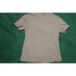 Champion Beige Logo T-Shirt Men’s Large Casual Athletic Tee